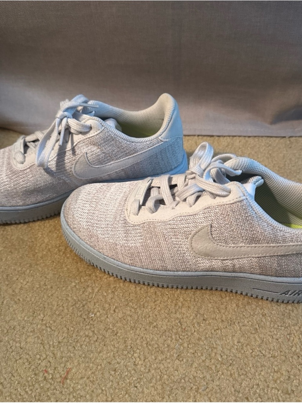 Nike Kids Light Gray Textile Sneakers